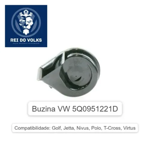 Buzina 5Q0 951 221D para Virtus, Polo, Nivus, Golf, Jetta
