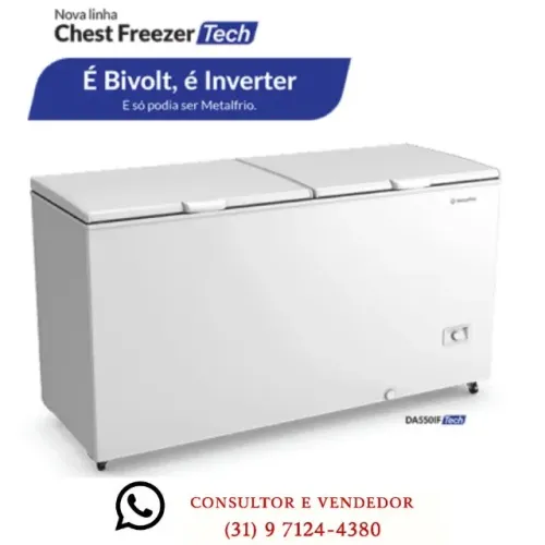 Freezer Horizontal MetalFrio 546L Inverter