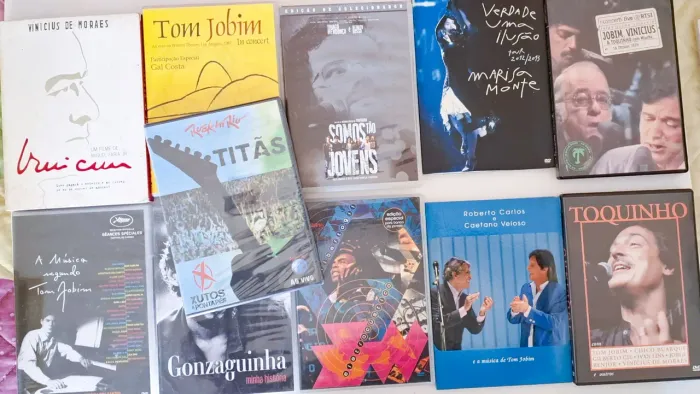 Lote 10 dvds MPB música artistas nacionais