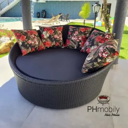 Chaise Dubai de 1,60 no alumínio e fibra sintética