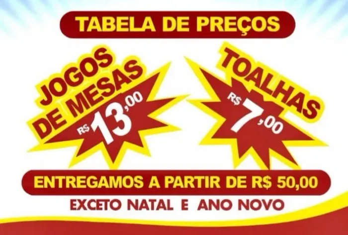 Aluguel de mesas, cadeiras, toalhas, talheres...