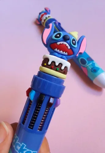 Canetas esferográficas 10 cores Stitch com Design Divertido