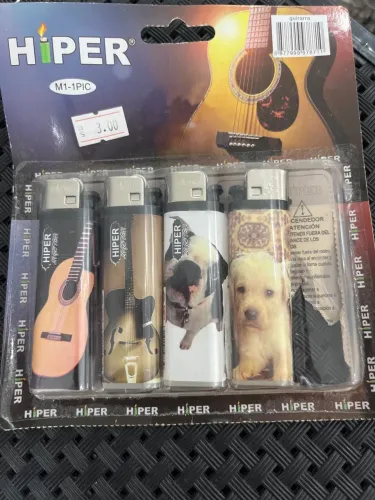 Isqueiros HIPER com estampas variadas 