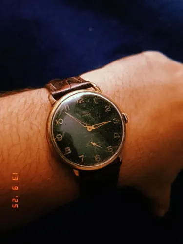 Relógio Suíço mecânico à corda manual Leroy banhado a ouro rose perfeito funcionamento 