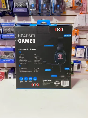 Headset Gamer USB profissional Hoopson F-102-VM