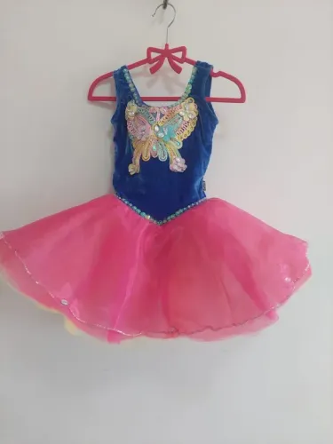 Carnaval tutu arco-íris muitas saias borboleta bordado brilho lantejoulas bailarina