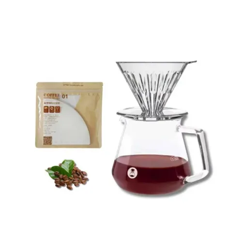 Conjunto Café Timemore Crystal Eye Dripper Original 01 50 filtros