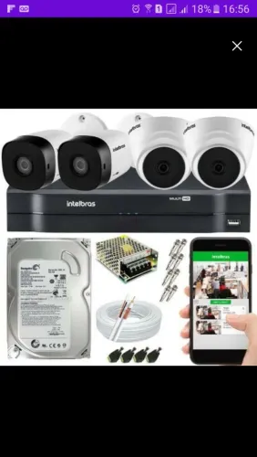 Câmeras motor cerca elétrica alarme outros......