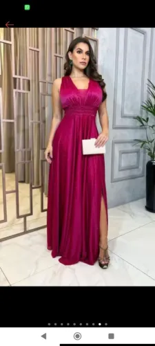 Vestido de madrinha/festa Fúcsia