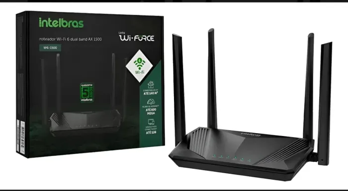 Roteador Wifi 6 Dual Band Mesh Gigabit 4 Antenas Intelbras