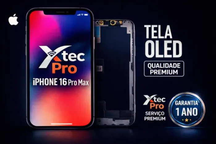 Tela para iPhone 16 Pro Max OLED - Instalada + 1 Ano de Garantia em João Pessoa PB