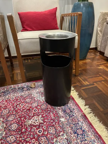 Lixeira alta com cinzeiro 24x51com