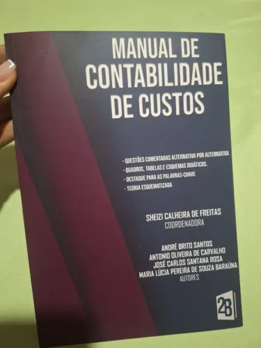 livro manual de contabilidade de custos - editora 2b