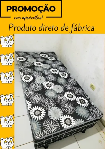 Cama Box solteiro - Direto da Fábrica D28 1.88x0.88x.53