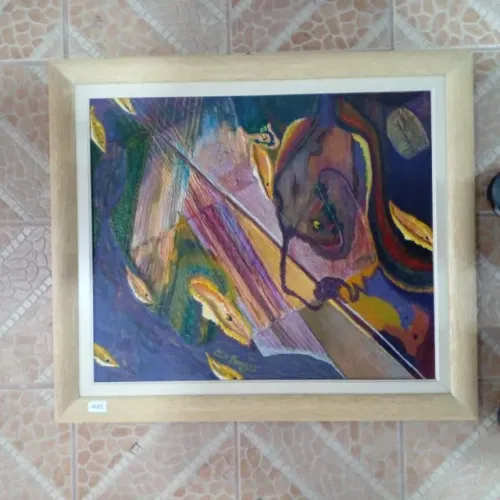 QUADRO ABSTRATO ÓLEO SOBRE TELA