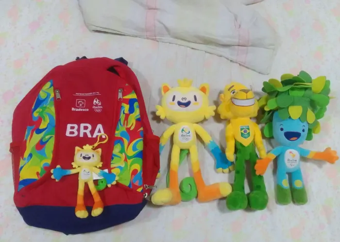 Pelúcias - Chaveiros Olimpíadas Rio 2016.