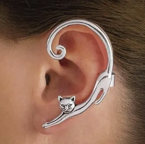 Brinco Piercing Gato Preguiça 3 cores
