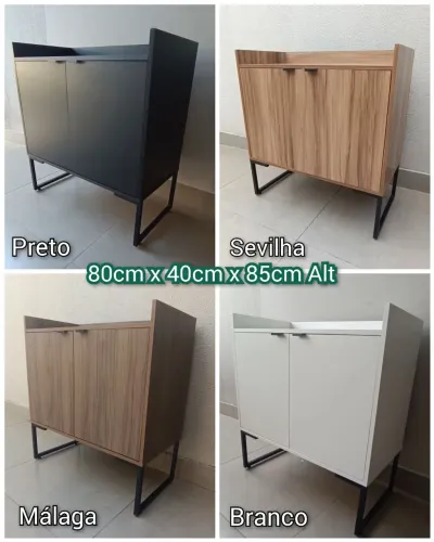 Balcão Cantinho do café MDF Novo 80cm x 40cm x 85cm Alt 