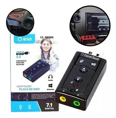 Placa de Som Usb para PC