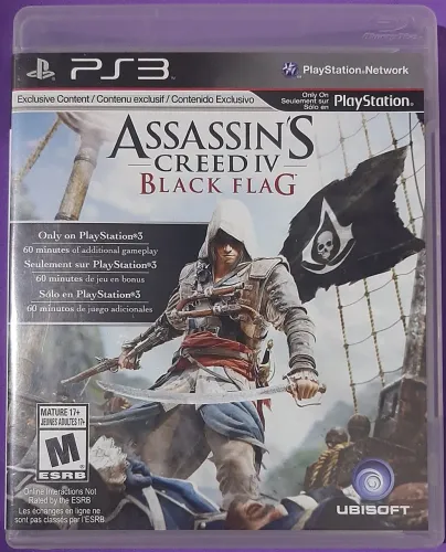 Jogo Assassins Creed IV Black Flag PS3 semi-novo completo