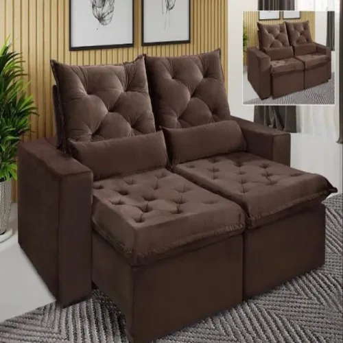 SOFÁ ELEGANCE/LEBLON 2.0 RETRÁTIL E RECLINÁVEL stok