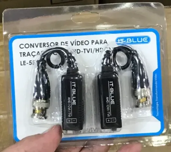 Conversor De Video Balun para Cftv Cvbs/Hd-tvi/Hdcvi/Ahd
