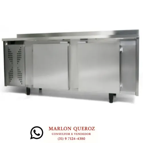 Balcão de Encosto Polar Inox 2 Metros 127v