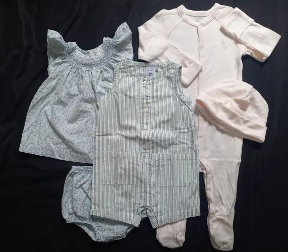 10 peças bebê 6 a 9 meses - Ralph Lauren e Carters 