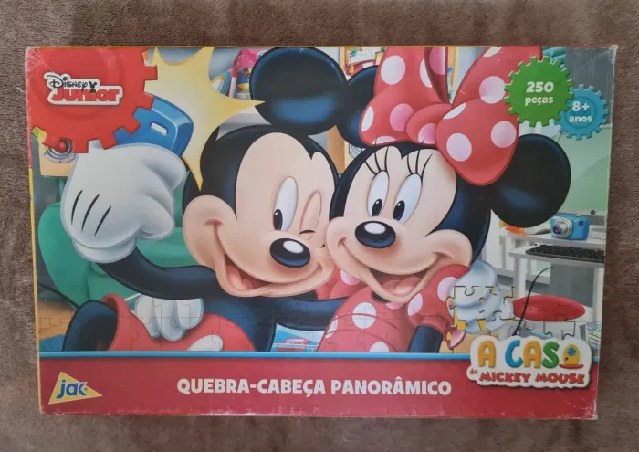 Quebra-cabeça Panorâmico Mickey e Minnie 250 peças