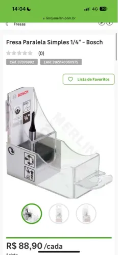 ITENS NOVOS - Lima Worker / Usb Renna / Fresa Bosch - ACEITO CARTÃO 