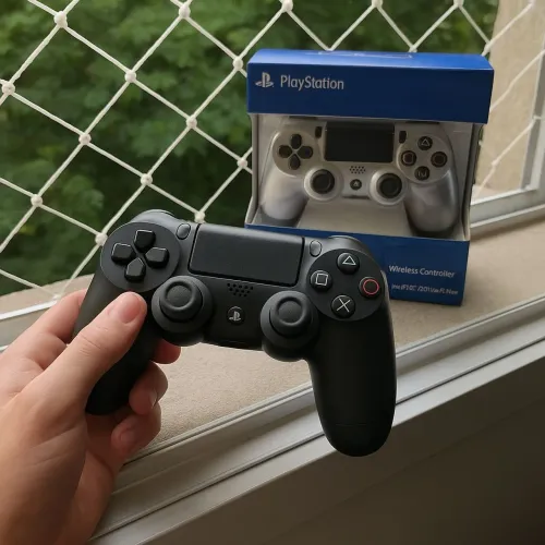 Controle Ps4 Bluetooth Sem fio DualShock 4 Novo Lacrado cor Preto