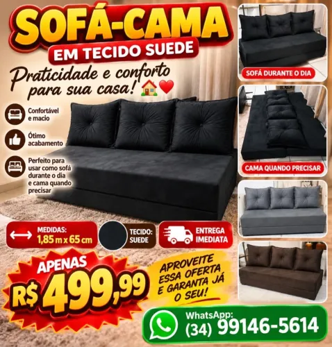 Sofá cama novo 499,99