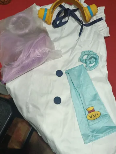 Cosplay Uta One Piece Film Red + Peruca e Acessórios