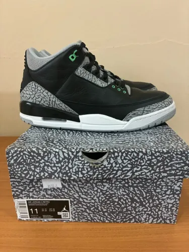 Tênis Air Jordan 3 Green Glow 43 Original
