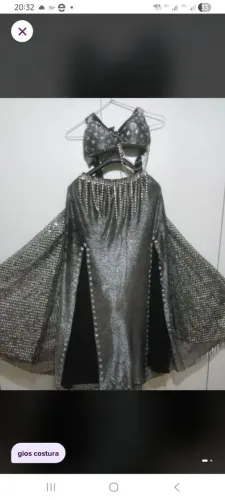 Conjunto de Dança do Ventre em Lurex e Paetê
