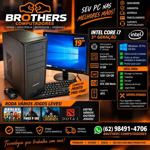 Computador Completo Intel Core i7 com ssd