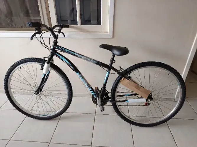 Bicicleta Aro 29 preta e azul - NOVA - Houston Mirage - 21 Marchas, Freio V-Brake