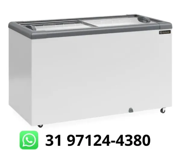 Congelador Horizontal Tampa de Vidro 395L Gelopar