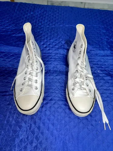Tenis all star converse cano alto branco usado tamanho 38
