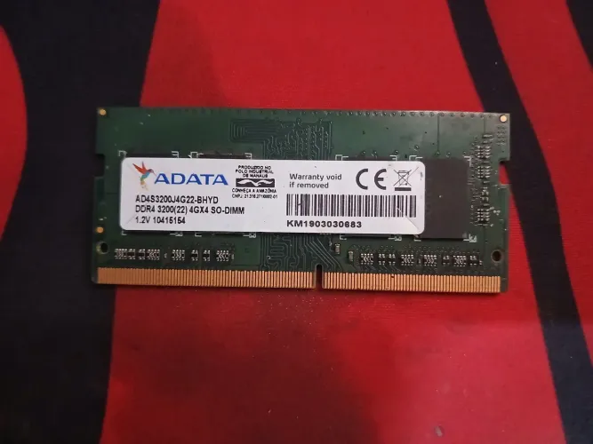 Memória RAM ADATA 4GB DDR4 3200MHz Notebook