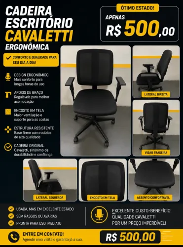Cadeira Escritório Cavaletti Flip