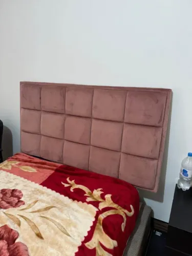 Cabeceira Estofada Rosa Capitonê Box Casal 1,50m em Veludo