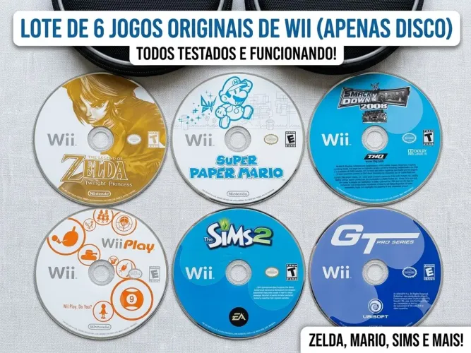 Lote Jogos Wii Loose (Apenas Disco)