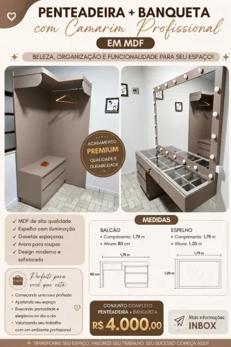 Penteadeira e Camarim de MDF