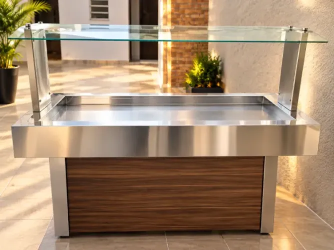 Buffet Refrigerado Gelopar Aço Inox Gger-150/pr/220v 60hz
