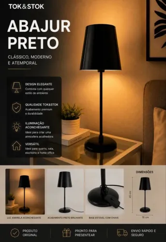 Abajur preto 