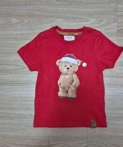 Camiseta urso natal Dame Dos 1 ano