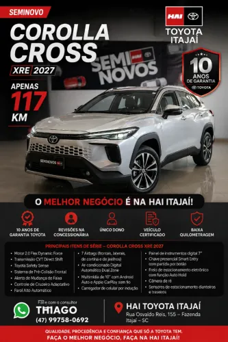 Toyota Corolla Cross XRE 2.0 16V Flex AUT 2027