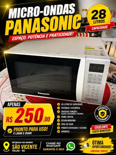 VENDO MICRO-ONDAS PANASONIC 28LTS PRONTO PARA USAR