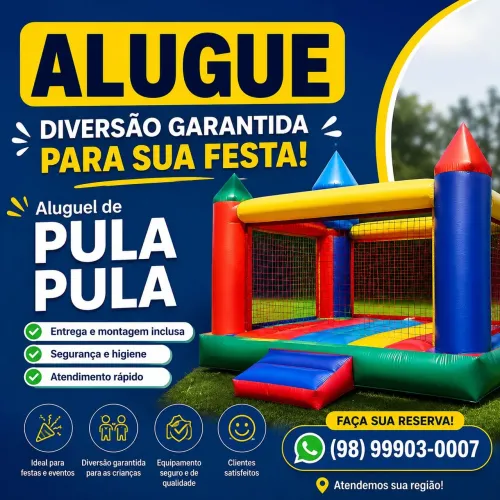 Alugamos pula pula para festas de aniversario e muito mais